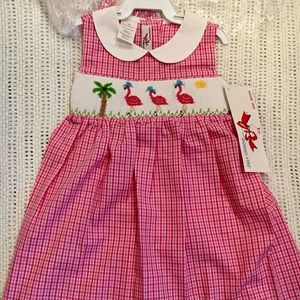 Silly Goose smocked baby dress - NWT